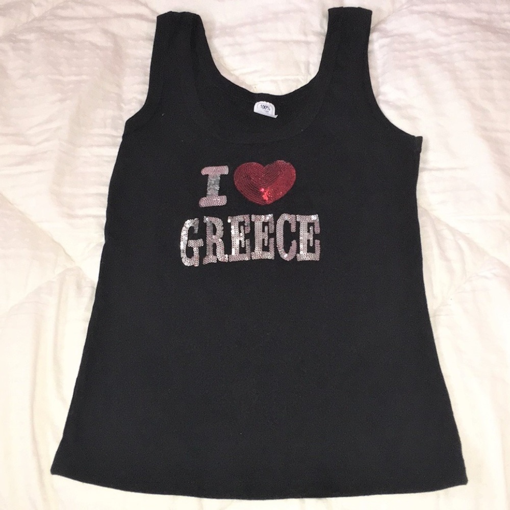 I Love Greece tank top